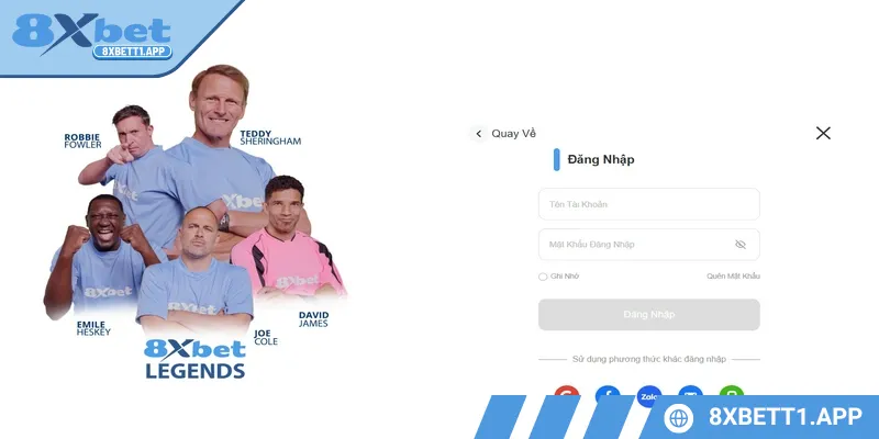 Đăng nhập 8XBET sẽ hoàn tất ngay khi cung cấp thông tin hợp lệ